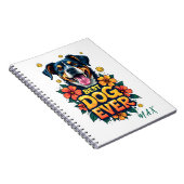 Speelse tekst en elegante bloemen voor een stijlvo notitieboek (Rechterzijde)