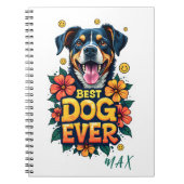 Speelse tekst en elegante bloemen voor een stijlvo notitieboek (Voorkant)