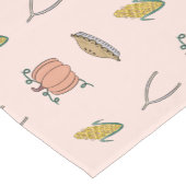 Speelse Thanksgiving Doodles Korte Tafelloper (Hoek)