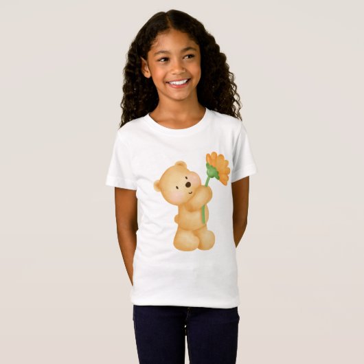 Speelse Threads: Taddy Kinderen T-shirts (Voorkant volledig)