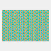 Speelse Tropische Zee Schildpad Roze Blauw en Groe Inpakpapier Vel (Voorkant 3)