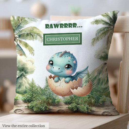 Speelse Uitkomen Binnenkort Baby Dinosaurus Baby K Kussen