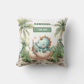 Speelse Uitkomen Binnenkort Baby Dinosaurus Waterv Kussen (Voorkant)