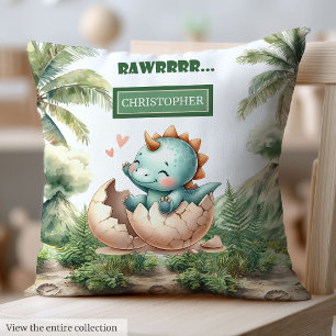 Speelse Uitkomen Binnenkort Baby Dinosaurus Waterv Kussen