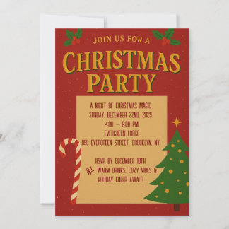 Speelse uitnodiging voor kerstfeest | Snoepriet &