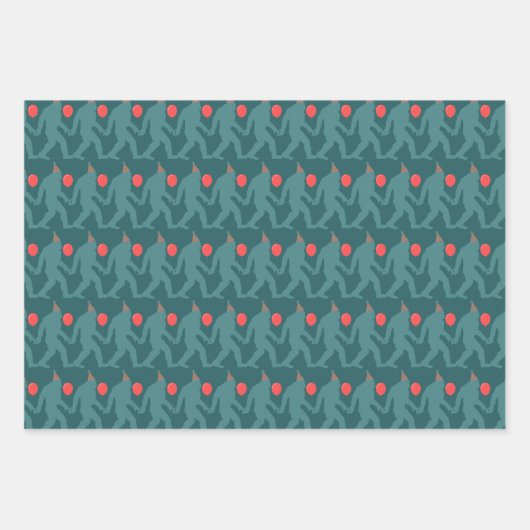 Speelse & Unieke Heldere Kleurrijke Verjaardag Big Inpakpapier Vel (Voorkant 3)