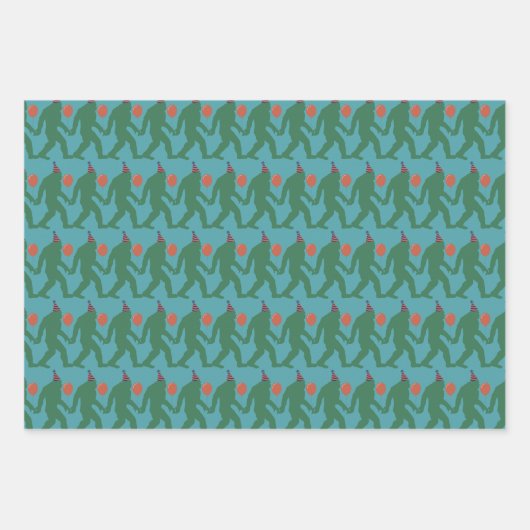 Speelse & Unieke Heldere Kleurrijke Verjaardag Big Inpakpapier Vel (Voorkant)