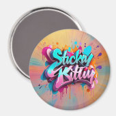 Speelse urban vibes magneet (Voorkant / Achterkant)