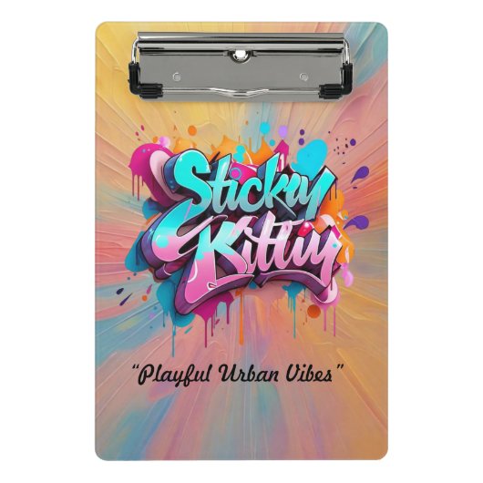 Speelse urban vibes mini klembord (Voorkant)