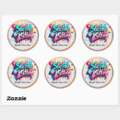Speelse urban vibes ronde sticker (Vel)