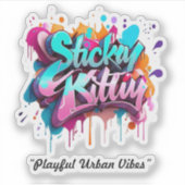 Speelse urban vibes sticker (Voorkant)
