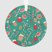 Speelse vakantie traktaties Foto Ornament – Hand-g (achterkant)