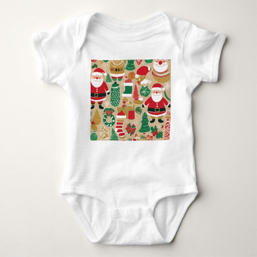 Speelse Vakantie Treats Baby Outfit – Gingerbread Romper (Voorkant)