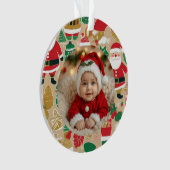 Speelse Vakantie Treats Foto Ornament – Gingerbrea (voorkant)