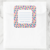 Speelse veelkleurige blokken Lijst Sticker (Tas)