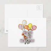 Speelse Verjaardag Groet: Gelukkige Verjaardag Bro Briefkaart (Voorkant / Achterkant)