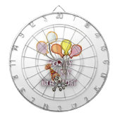 Speelse Verjaardag Groet: Gelukkige Verjaardag Bro Dartbord (Voorkant)