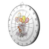 Speelse Verjaardag Groet: Gelukkige Verjaardag Bro Dartbord (Voorkant Rechts)