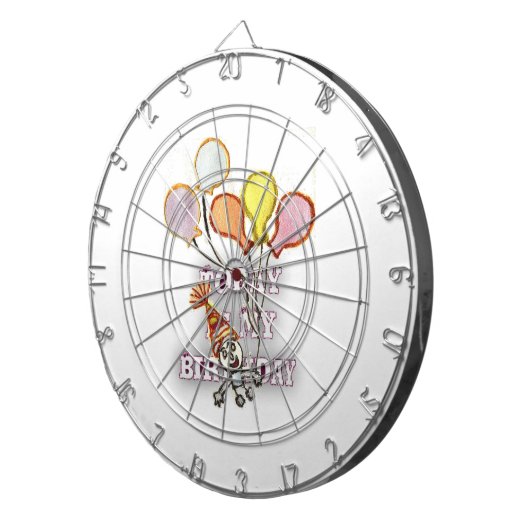 Speelse Verjaardag Groet: Gelukkige Verjaardag Bro Dartbord (Voorkant Rechts)