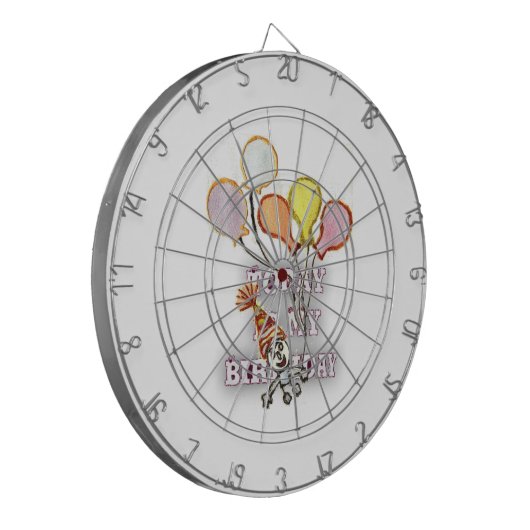 Speelse Verjaardag Groet: Gelukkige Verjaardag Bro Dartbord (Voorkant Links)