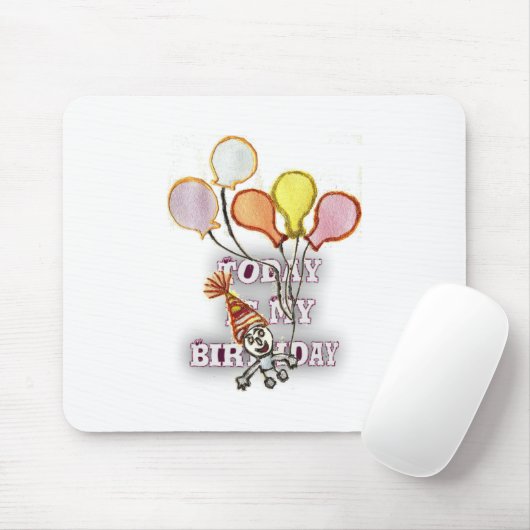 Speelse Verjaardag Groet: Gelukkige Verjaardag Bro Muismat (Met muis)