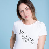 Speelse verleiding: Ondeugend Meisje Vibes T-shirt