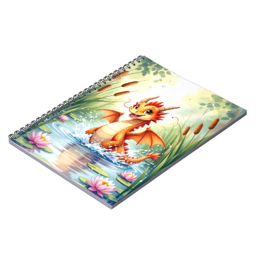 Speelse vijverdraak notitieboek (Linkerzijde)