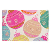 Speelse vintage kerstballen kussensloop (Achterkant)