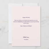 Speelse Violet Blush Balloon Happy Birthday Kaart (Achterkant)