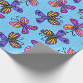 Speelse Vlinders Cadeaupapier (Hoek)