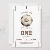 Speelse Voetbal Thema Verjaardag Uitnodiging (Voorkant)