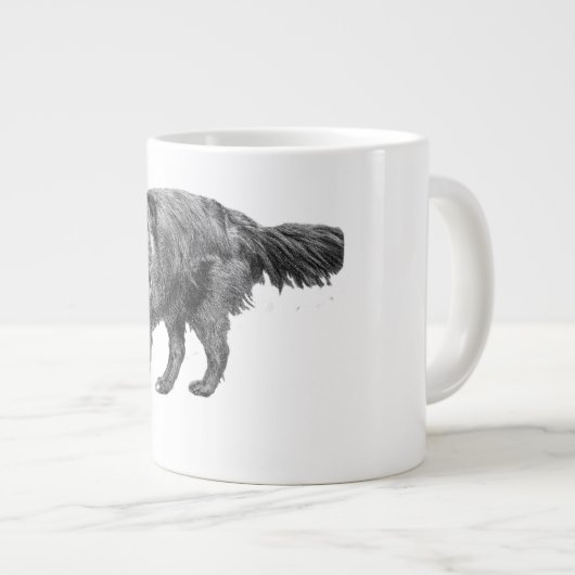 Speelse vonk in de herfstlucht grote koffiekop (Voorkant rechts)