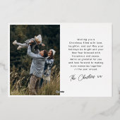 Speelse Vormen Moderne Kerstfoto Collage Folie Feestdagenkaart (Achterkant)