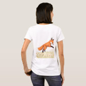 Speelse Vos in de Weide 🦊 T-shirt (Achterkant volledig)