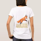 Speelse Vos in de Weide 🦊 T-shirt (Achterkant)