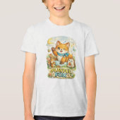 Speelse Vos Tri-Blend Shirt (Voorkant)