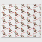 Speelse Vreemde Kerstman Grappig Inpakpapier (Vlak)