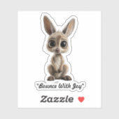 "Speelse vriend roo" Sticker (Vel)