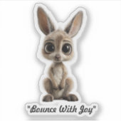 "Speelse vriend roo" Sticker (Voorkant)