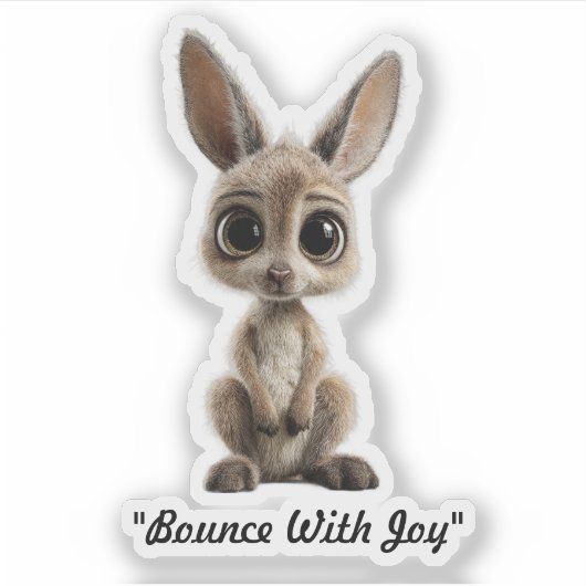 "Speelse vriend roo" Sticker (Voorkant)