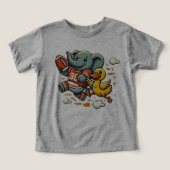 Speelse vrienden: Cartoon Elephant and Duck (Design voorkant)