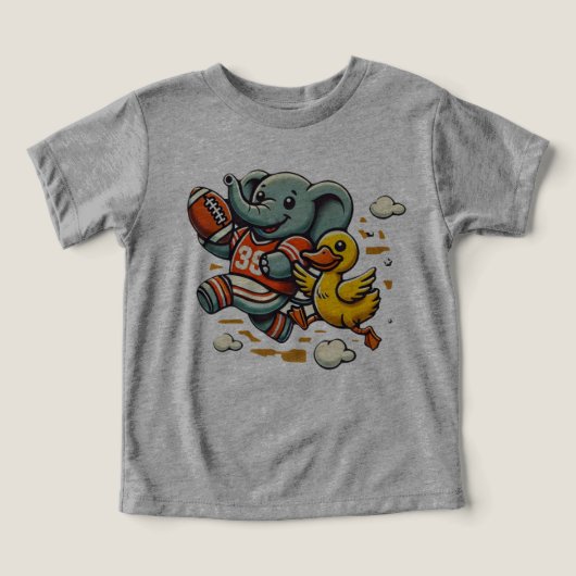 Speelse vrienden: Cartoon Elephant and Duck (Design voorkant)