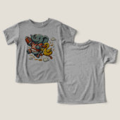 Speelse vrienden: Cartoon Elephant and Duck (Ontwerp Voorkant & Achterkant)