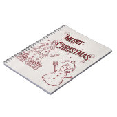 Speelse Vrolijk Kerstfeest Notitieboek (Linkerzijde)