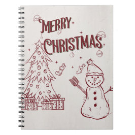 Speelse Vrolijk Kerstfeest Notitieboek