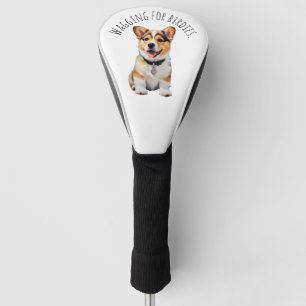 Speelse Vrolijke Corgi 'Kwispelend voor Birdies' P Golfheadcover