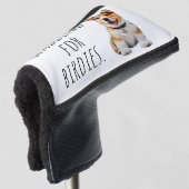 Speelse Vrolijke Corgi 'Kwispelend voor Birdies' P Golfheadcover (3/4 voorkant)