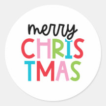 Speelse vrolijke kerst Stickers