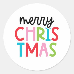 Speelse vrolijke kerst Stickers