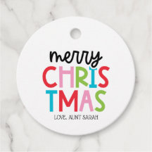 Speelse Vrolijke Kerstgunst Tags, gepersonaliseerd